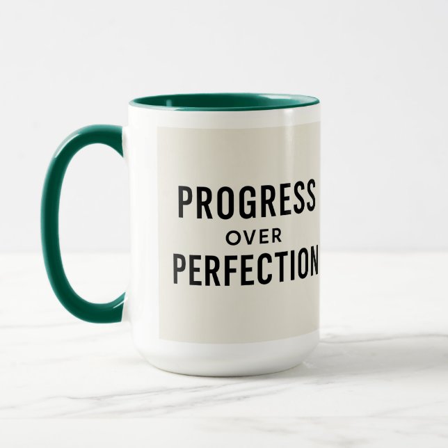 Sip Success: Progress Over Perfection Mug (Left)