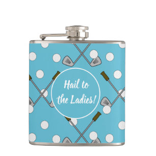 Sip & Swing – Light Blue Golf Club Flask