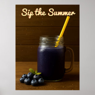 Sip the Summer – Refreshing Blueberry Juice Poster