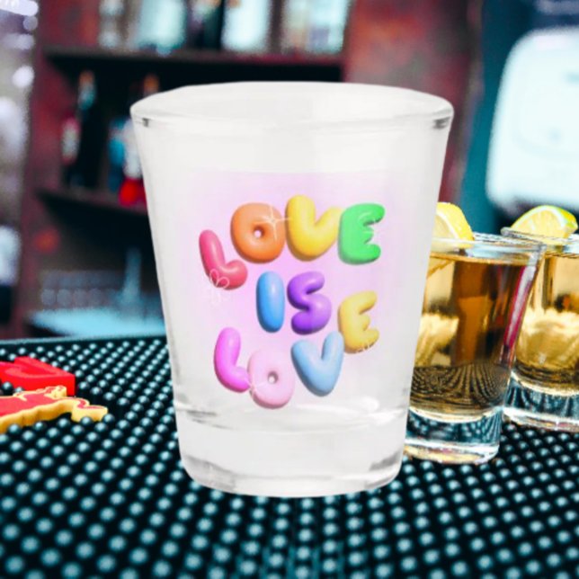 Sip with Pride: 3D Rainbow Love Shot Glass (Creator Uploaded)