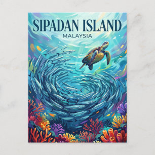 Sipadan Island Malaysia Postcard