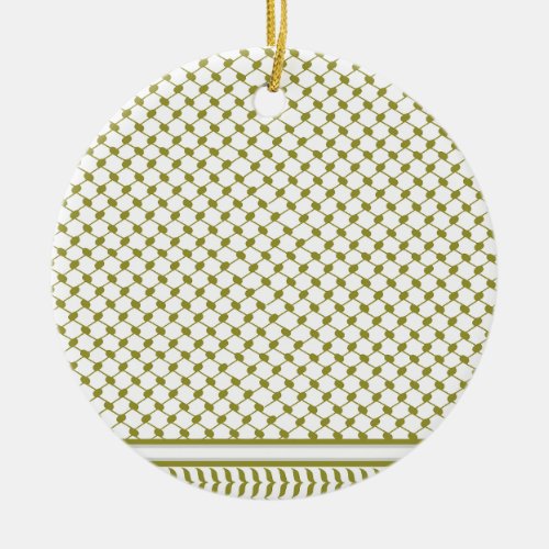 sipmlist keffiyeh ceramic ornament