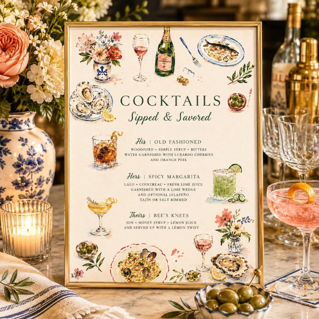 Sipped & Savored Coastal Supper Club Poster (Creator Uploaded)