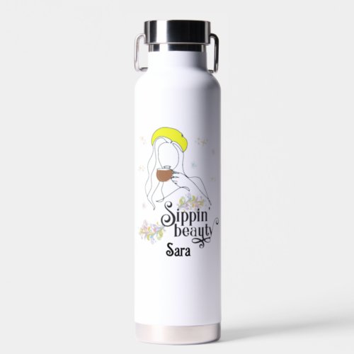 Sippin Beauty Cute Trendy Coffee Tea Lovers Mug Water Bottle