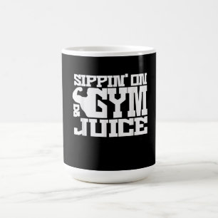 Sippin On Gym- Juice - Mens Workout Shirts Funny Color Morph Mug