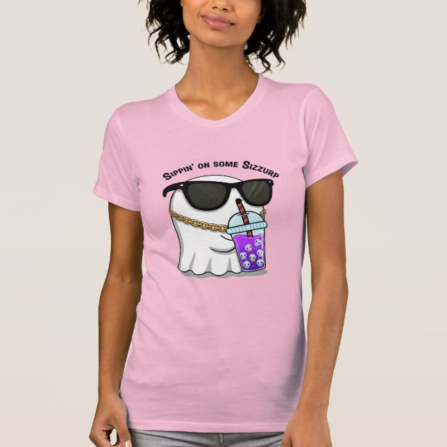 Sippin’ on Some Sizzurp Ghost Tee – Cute Funny Hip (Front)