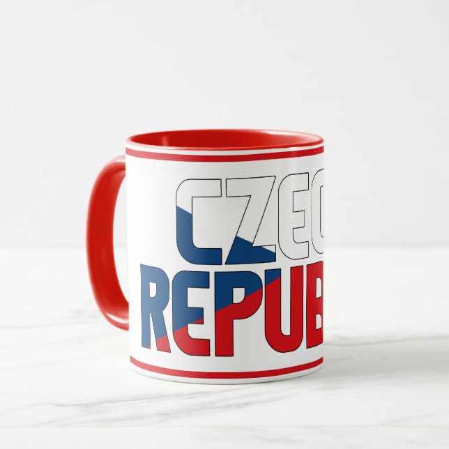 Sippin' with Czech Republic Patriotic Coffee Mug (Front Left)