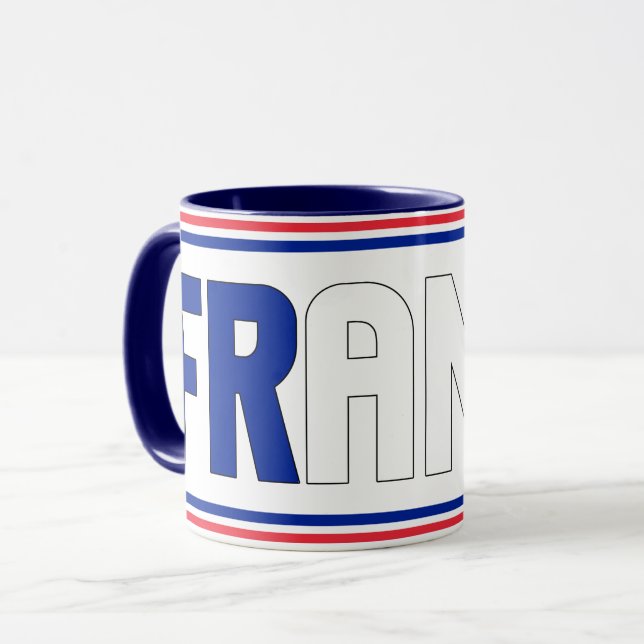 Sippin' with France Patriotic Coffee Mug (Front Left)