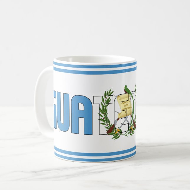 "Sippin' with Guatemala" Patriotic Coffee Coffee Mug (Front Left)
