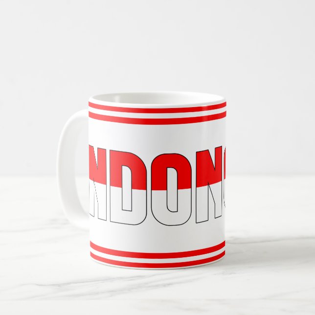 Sippin' with Indonesia Patriotic Coffee Mug (Front Left)