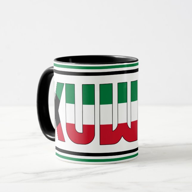 Sippin' with Kuwait Patriotic Coffee Mug (Front Left)