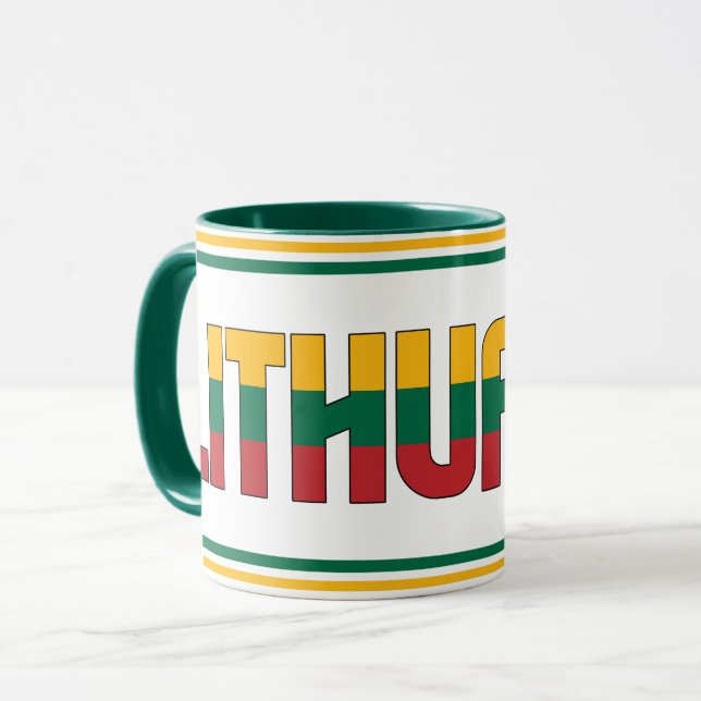 Sippin' with Lithuania Patriotic Coffee Mug (Front Left)