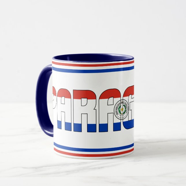"Sippin' with Paraguay" Patriotic Coffee Mug (Front Left)