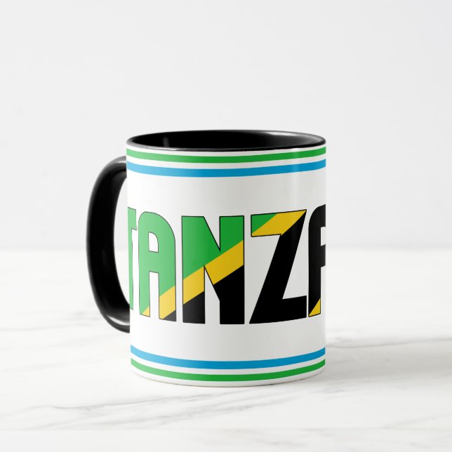 "Sippin' with Tanzania" Patriotic Coffee Mug (Front Left)