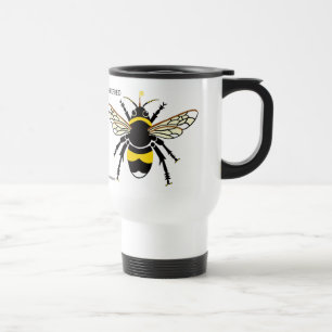 Sipping coffee! Bumble BEE -Conservation - Ecology Travel Mug