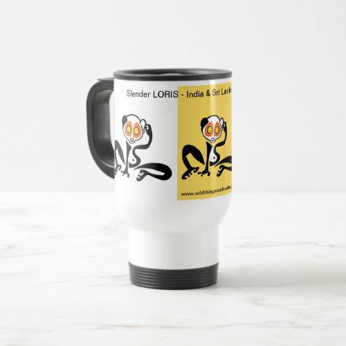 Sipping coffee Slender Slow LORIS_Animal activist Travel Mug