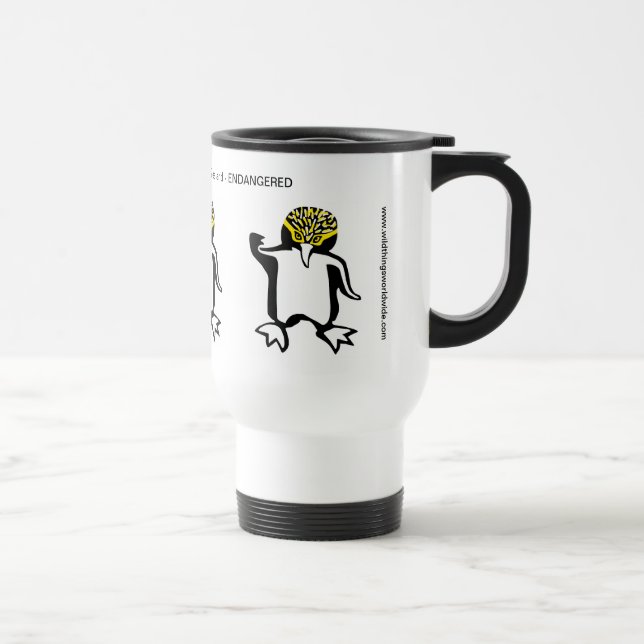 Sipping coffee! Yellow-eyed PENGUIN - Wildlife - Travel Mug (Right)
