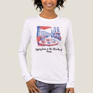Sipping Love in the Stars of Paris – Romantic Eiff Tri-Blend Shirt