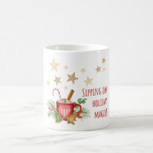 Sipping on Holiday Mug – Cozy Christmas Coffee Mug