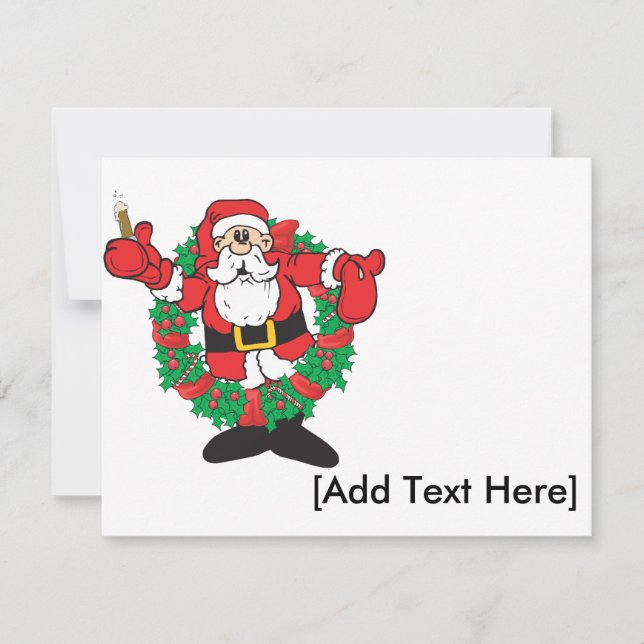 Sipping Santa Invitation, [Add Text Here] Invitation (Front)