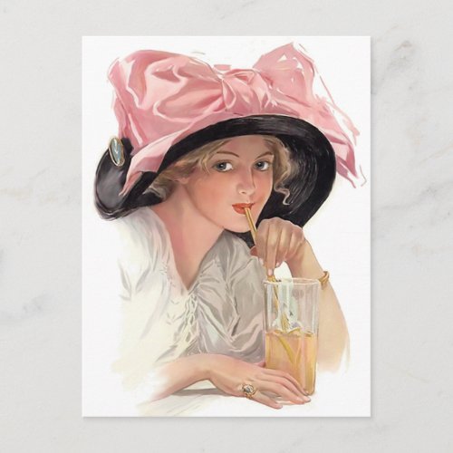 Sipping Soda Postcard