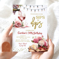 Sips and Dips Charcuterine Adult Birthday Party