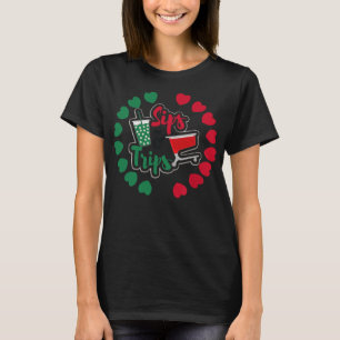 Sips and Trips Coffee Sips and Shopping Trips T-Shirt