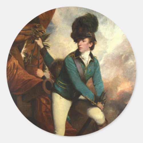 Sir Banastre Tarleton by Joshua Reynolds Classic Round Sticker