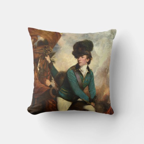 Sir Banastre Tarleton by Joshua Reynolds Throw Pillow