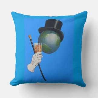 Sir Earth is having a cocktail Throw Pillow