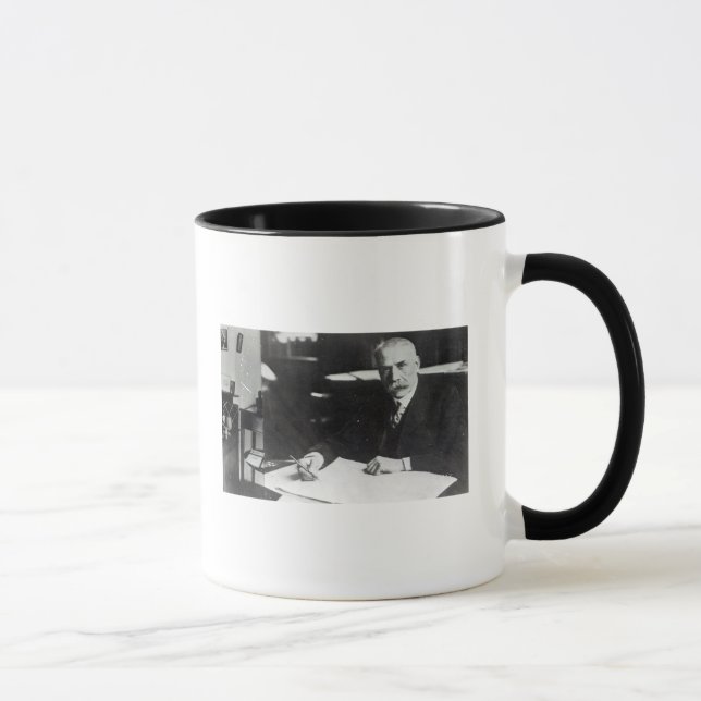 Sir Edward Elgar work on one  orchestral scores Mug (Right)