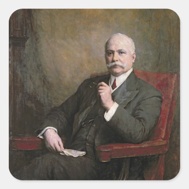 Sir Edward Hopkinson Holden First Baronet Square Sticker (Front)