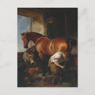 Sir Edwin Henry Landseer Shoeing Postcard