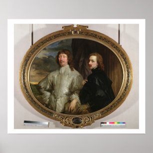 Sir Endymion Porter (1587-1649) and the Artist, c. Poster