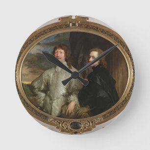 Sir Endymion Porter (1587-1649) and the Artist, c. Round Clock