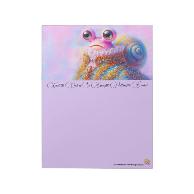 Sir Escargot, Postmaster General Stationery Notepad (Rotated)