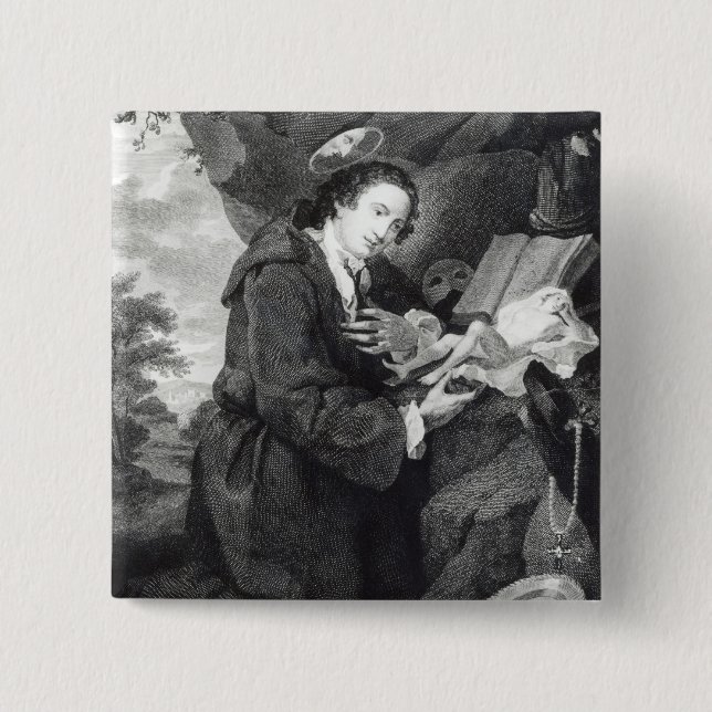 Sir Francis Dashwood  worshipping Venus Pinback Button (Front)