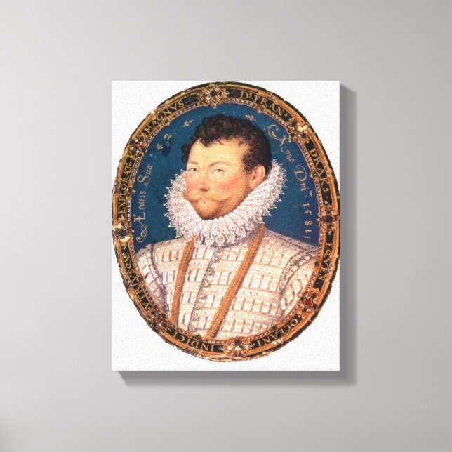 Sir Francis Drake, 1581 Canvas Print (Front)