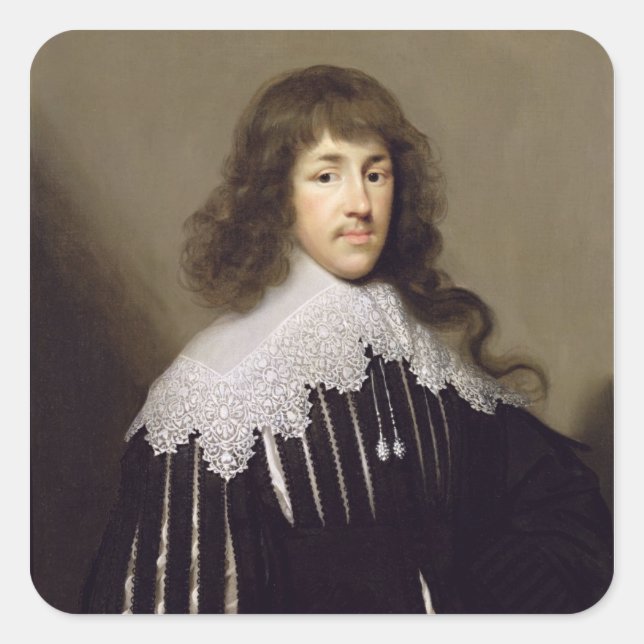 Sir Francis Godolphin, 1633 (oil on canvas) Square Sticker (Front)