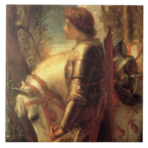 Sir Galahad (Arthurian Knight of the Round Table) Ceramic Tile