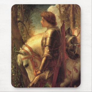Sir Galahad (Arthurian Knight of the Round Table) Mouse Pad