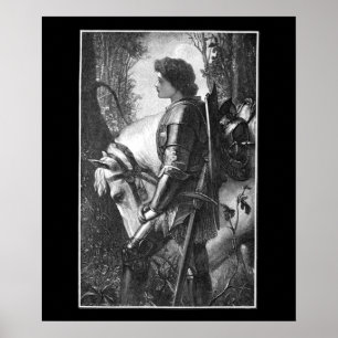 Sir Galahad - G.F. Watts Engraved by H.W. Peckwell Poster