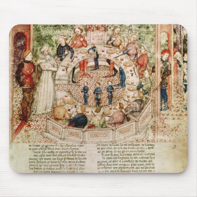 Sir Galahad is Welcomed to the Round Table Mouse Pad (Front)