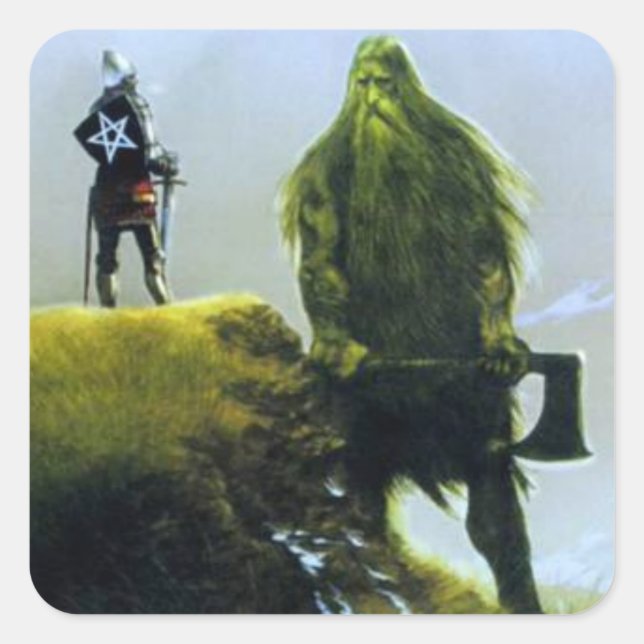 Sir Gawain and the Green Knight Square Sticker (Front)