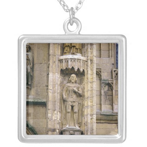Sir Henry Hotspur Percy on the west facade Silver Plated Necklace