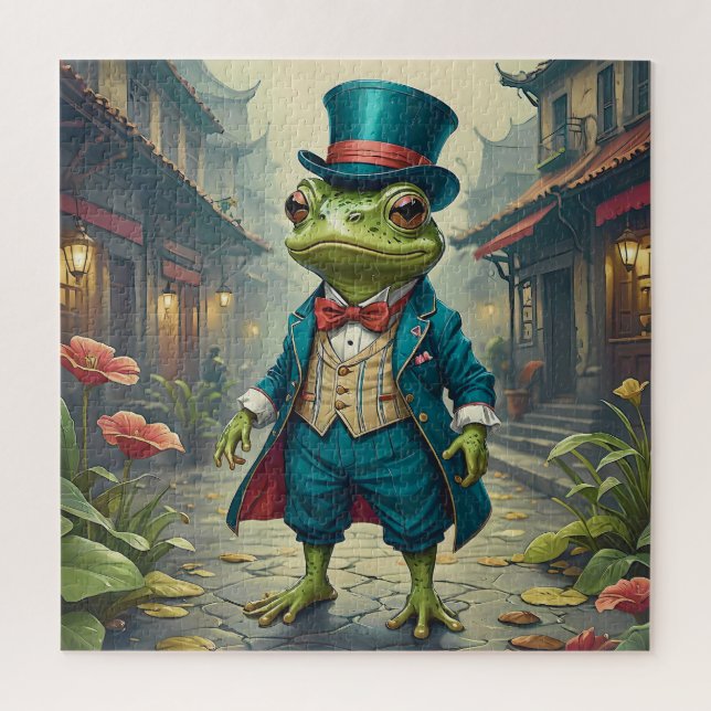 Sir Hopsworth- The Gentleman Frog Puzzle (Vertical)