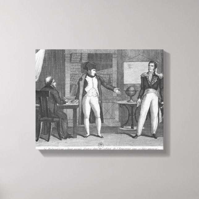 Sir Hudson Lowe comming in the study of Napoleon Canvas Print (Front)