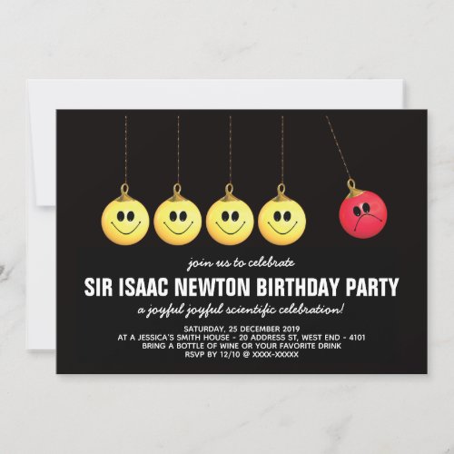 Sir Isaac Newton Birthday Party Invitation