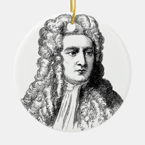 Sir Isaac Newton Famous Scientist math physics Ceramic Ornament