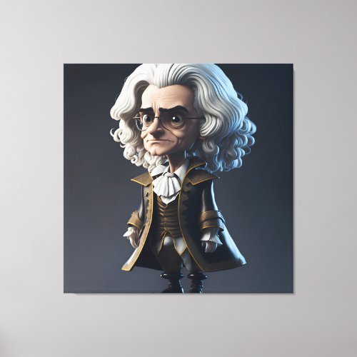 Sir Isaac Newton In Victorian Style Canvas Print